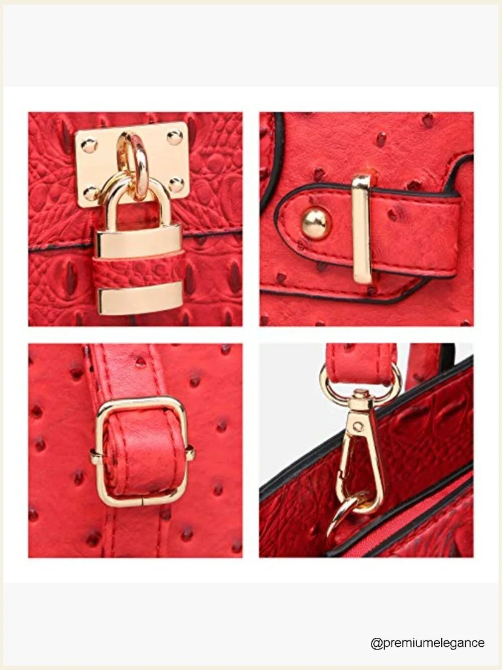 Vegan Leather Satchel Tote Handbag Set with Wallet Work Bag